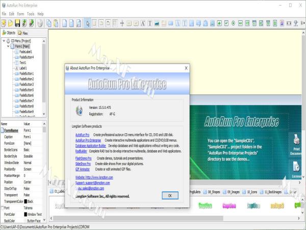 Longtion AutoRun Pro Enterprise(光盘菜单制作软件)v15.5 破解版